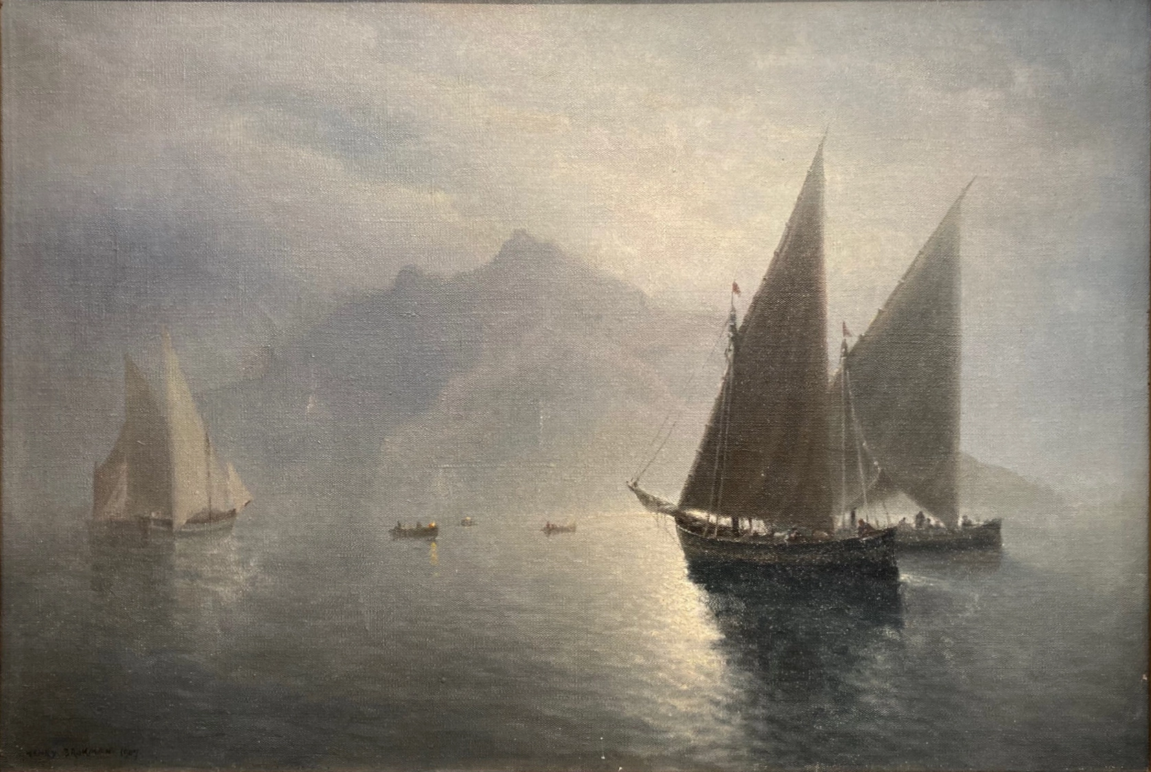 Segelboote bei Nacht